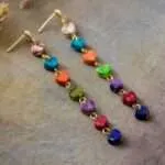 Pendientes boho de los siete planos para ser feliz con piedras de jaspe
