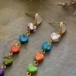Pendientes boho de los siete planos para ser feliz con piedras de jaspe