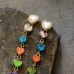 Pendientes boho de los siete planos para ser feliz con piedras de jaspe