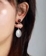 Pendientes originales gypsy con tres piedras semipreciosas