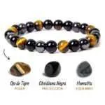 Pulsera para adelgazar de la triple protección con hematita y magnetismo