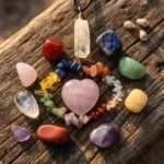 Cajita regalo con piedras naturales del equilibrio de los 7 chakras