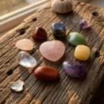 Cajita regalo con piedras naturales del equilibrio de los 7 chakras