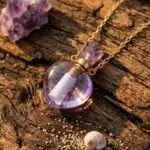 Difusor aceites esenciales de cuarzo rosa, cuarzo ahumado o amatista