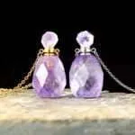 Difusor cuarzo rosa, cuarzo amarillo o amatista para aceites esenciales