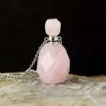 Difusor de cuarzo rosa o amatista para aceites esenciales o perfume