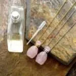 Difusor de cuarzo rosa o amatista para aceites esenciales o perfume