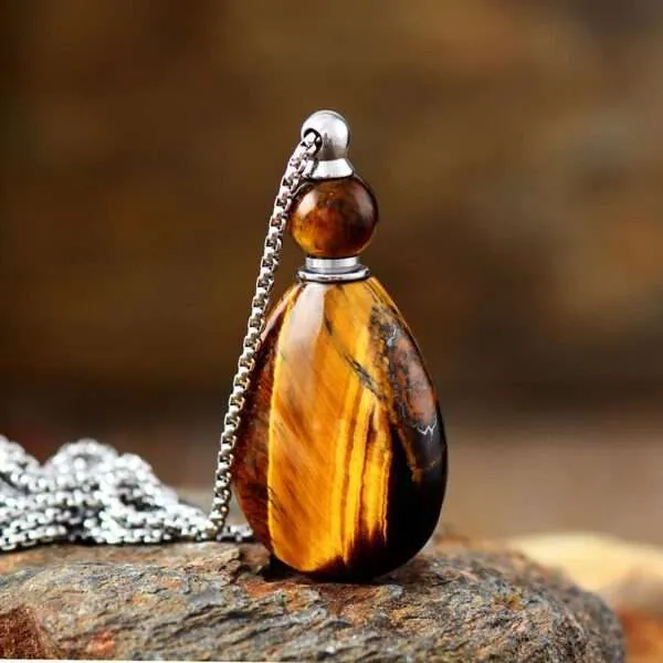 Difusor ojo de tigre, amatista o cuarzo rosa para aceites esenciales o perfume