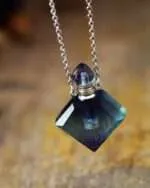 Difusor con piedra natural de fluorita para aceites esenciales o perfume