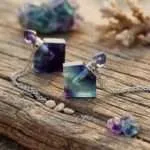Difusor con piedra natural de fluorita para aceites esenciales o perfume