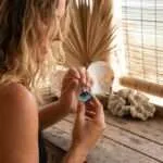 Difusor con piedra natural de fluorita para aceites esenciales o perfume