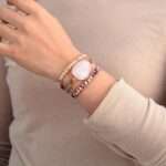 Pulsera bohemia de las emociones no expresadas con cuarzo rosa