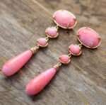 Pendientes boho de la armonización de pensamientos con jade rosa