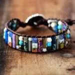 Pulsera bohemia para deshacer bloqueos de energía con ágata y jaspe