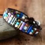 Pulsera bohemia para deshacer bloqueos de energía con ágata y jaspe