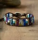 Pulsera bohemia para deshacer bloqueos de energía con ágata y jaspe
