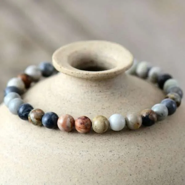 Pulsera boho unisex para energizar el cuerpo con diferentes tipos de jaspe