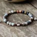 Pulsera boho unisex para energizar el cuerpo con diferentes tipos de jaspe