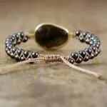 Pulsera del entusiasmo y las nuevas ideas con labradorita y hematita u ónix