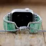 Correa Apple Watch gypsy con piedras de aventurina o rodonita