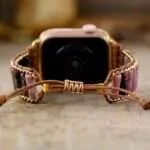Correa Apple Watch gypsy con piedras de aventurina o rodonita