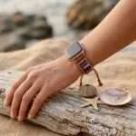 Correa Apple Watch gypsy con piedras de aventurina o rodonita
