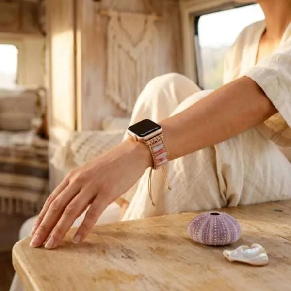 Correa Apple Watch selecta con cuarzo cristal, cuarzo fresa o cuarzo mezclado