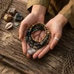 Collar Japa Mala de 108 Cuentas con Árbol de la Vida y Ganesha
