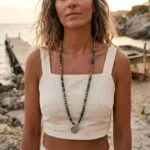 Collar Japa Mala de 108 Cuentas con Árbol de la Vida y Ganesha