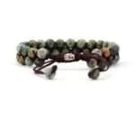 Pulsera bohemia ajustable para hombre con varias piedras naturales