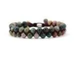 Pulsera bohemia ajustable para hombre con varias piedras naturales