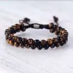Pulseras bohemias ajustables unisex con varias piedras naturales