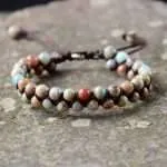 Pulseras bohemias ajustables unisex con varias piedras naturales