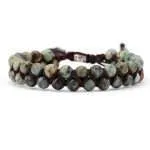 Pulseras bohemias ajustables unisex con varias piedras naturales