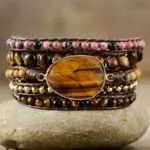 Pulsera de la canalización de las energías positivas con ojo de tigre