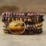 Pulsera de la canalización de las energías positivas con ojo de tigre