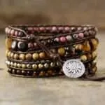 Pulsera de la canalización de las energías positivas con ojo de tigre