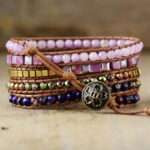 Pulsera de la transmutación energética con piedras de amatista y jaspe