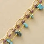Pulsera del verdadero amor con ópalo y aventurina o turquesa y jaspe