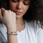 Pulsera del verdadero amor con ópalo y aventurina o turquesa y jaspe