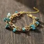 Pulsera del verdadero amor con ópalo y aventurina o turquesa y jaspe