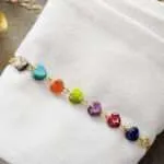 Pulsera boho de los siete planos para ser feliz con piedras de jaspe