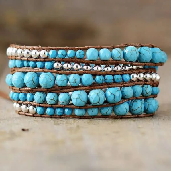 Pulsera del equilibrio de la comunicación y expresión con turquesa