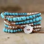 Pulsera del equilibrio de la comunicación y expresión con turquesa
