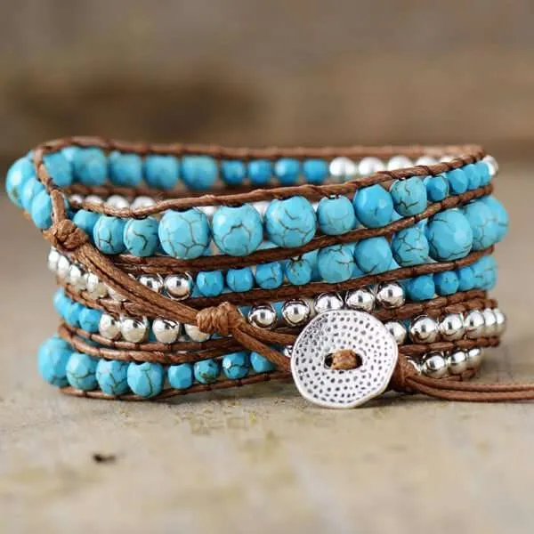 Pulsera del equilibrio de la comunicación y expresión con turquesa