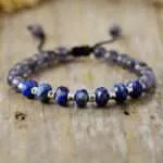 Pulsera del alivio de la ansiedad con labradorita, apatita o lapislázuli