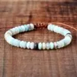 Pulsera de la confraternidad con piedras de amazonita, cuarzo o jaspe