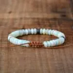 Pulsera de la confraternidad con piedras de amazonita, cuarzo o jaspe