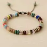 Pulsera de la confraternidad con piedras de amazonita, cuarzo o jaspe