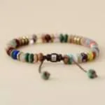 Pulsera de la confraternidad con piedras de amazonita, cuarzo o jaspe
